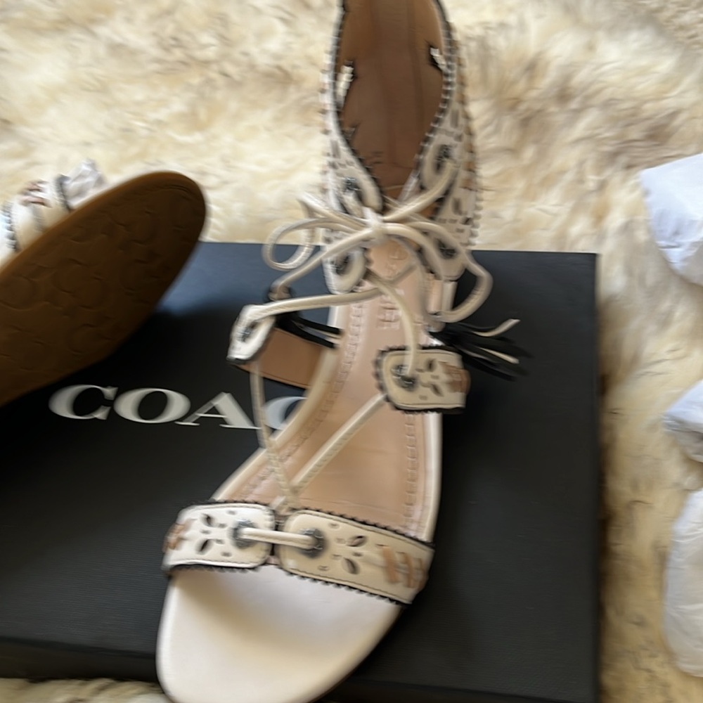 Coach Via W Demi Wedge MXM sandal 7.5 - Picture 4 of 6